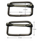 20mm Metal Gunmetal Triglide Slider Bar Buckle - (Pack of 10)